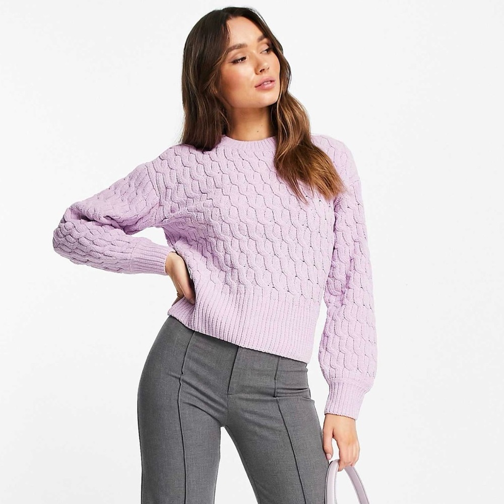Vero Moda Lilac Cable Knit Sweater